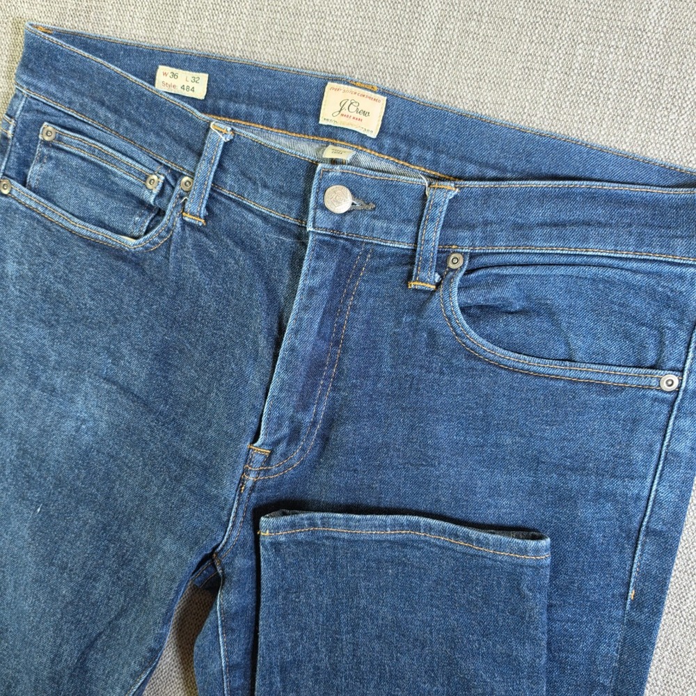 J.Crew Jeans Mens 36/32 Blue 484 Slim Fit Kurabo Japanese Denim Stretch